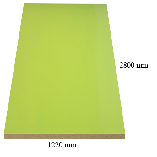 166 - Пастелно зелено гланц - 18мм МДФ с ПВЦ покритие