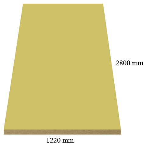 2172 - Жълто супер мат-18мм МДФ с ПВЦ покритие